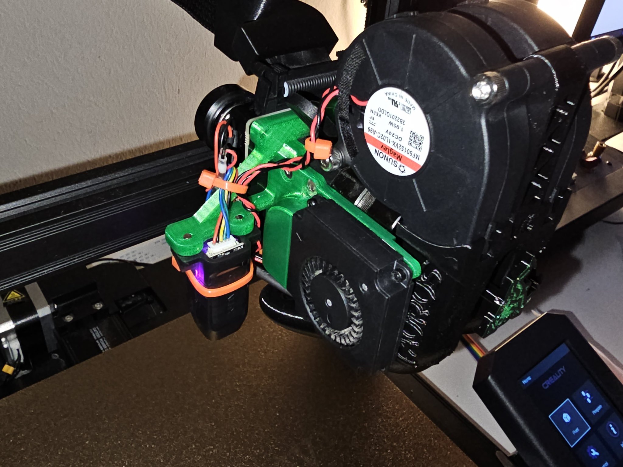 Nắp lưng extruder Sprite với 0 Y-Offset cho hotend 4010