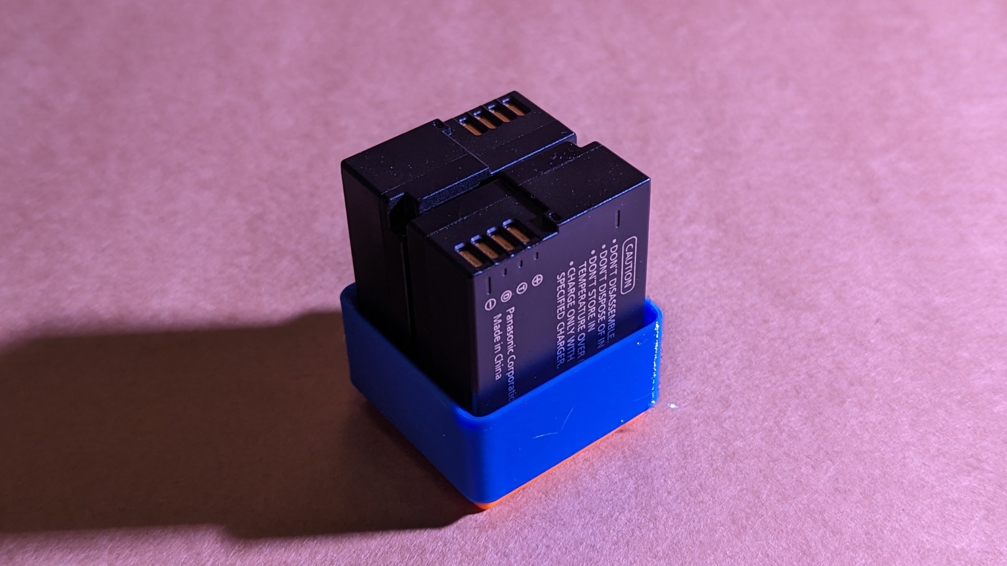 Giá đỡ Gridfinity cho pin Panasonic Lumix DMW-BLC12PP và DMW-BLC12E