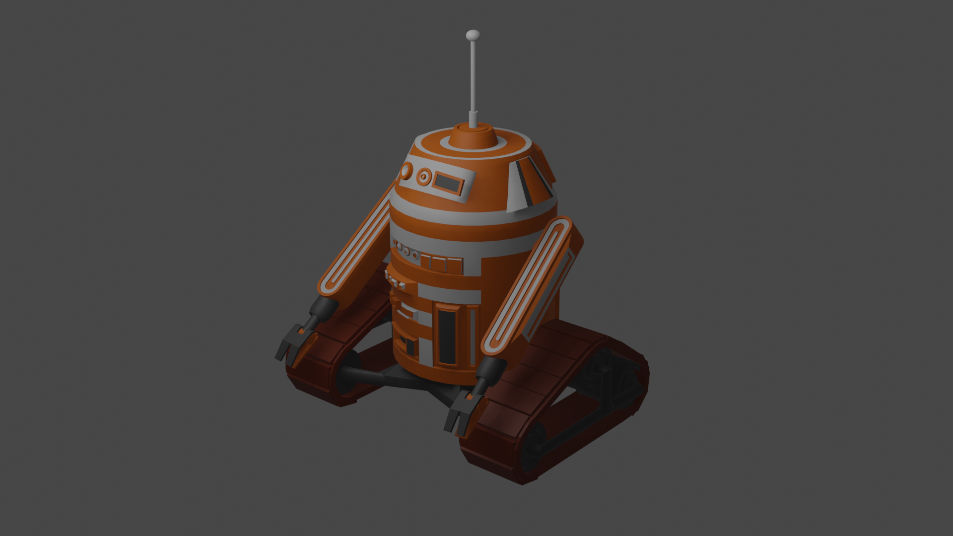 Mô hình R2D2 và Wall-E trong phong cách nghệ thuật 3D