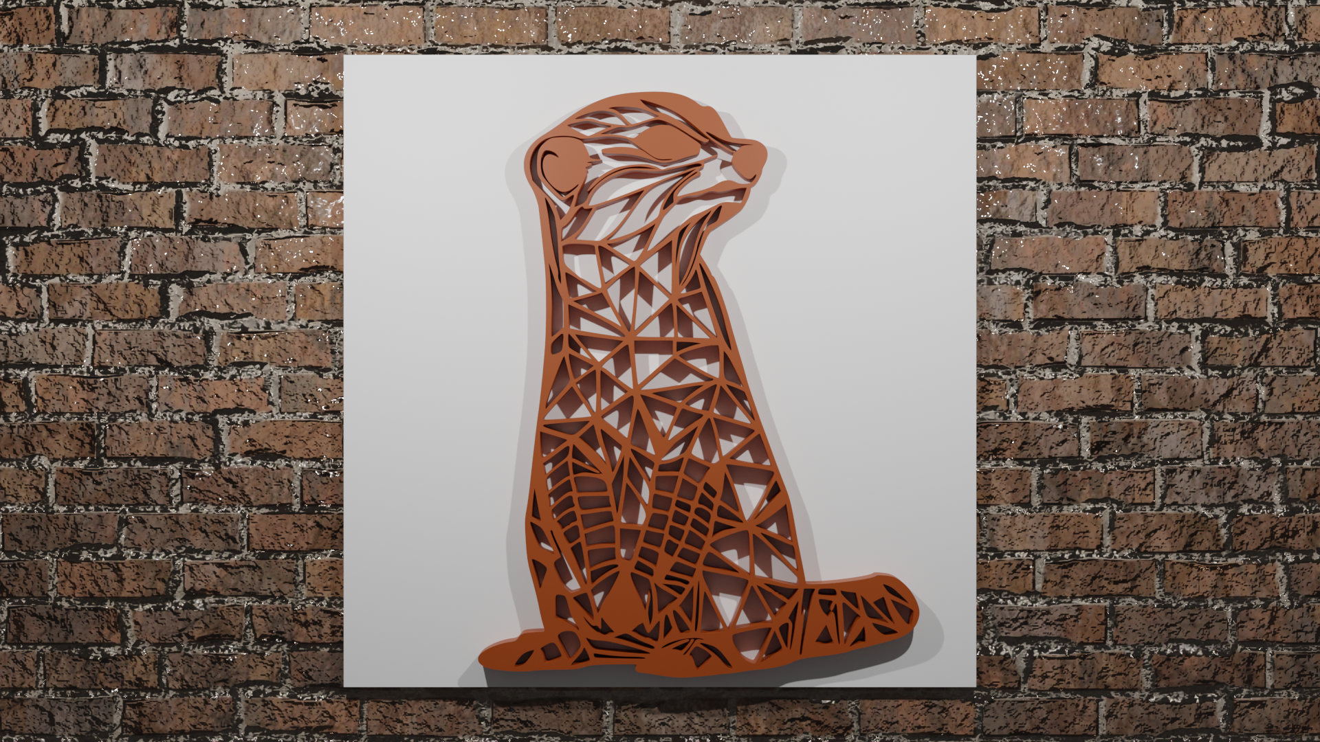 Trang trí tường hình suricate độc đáo