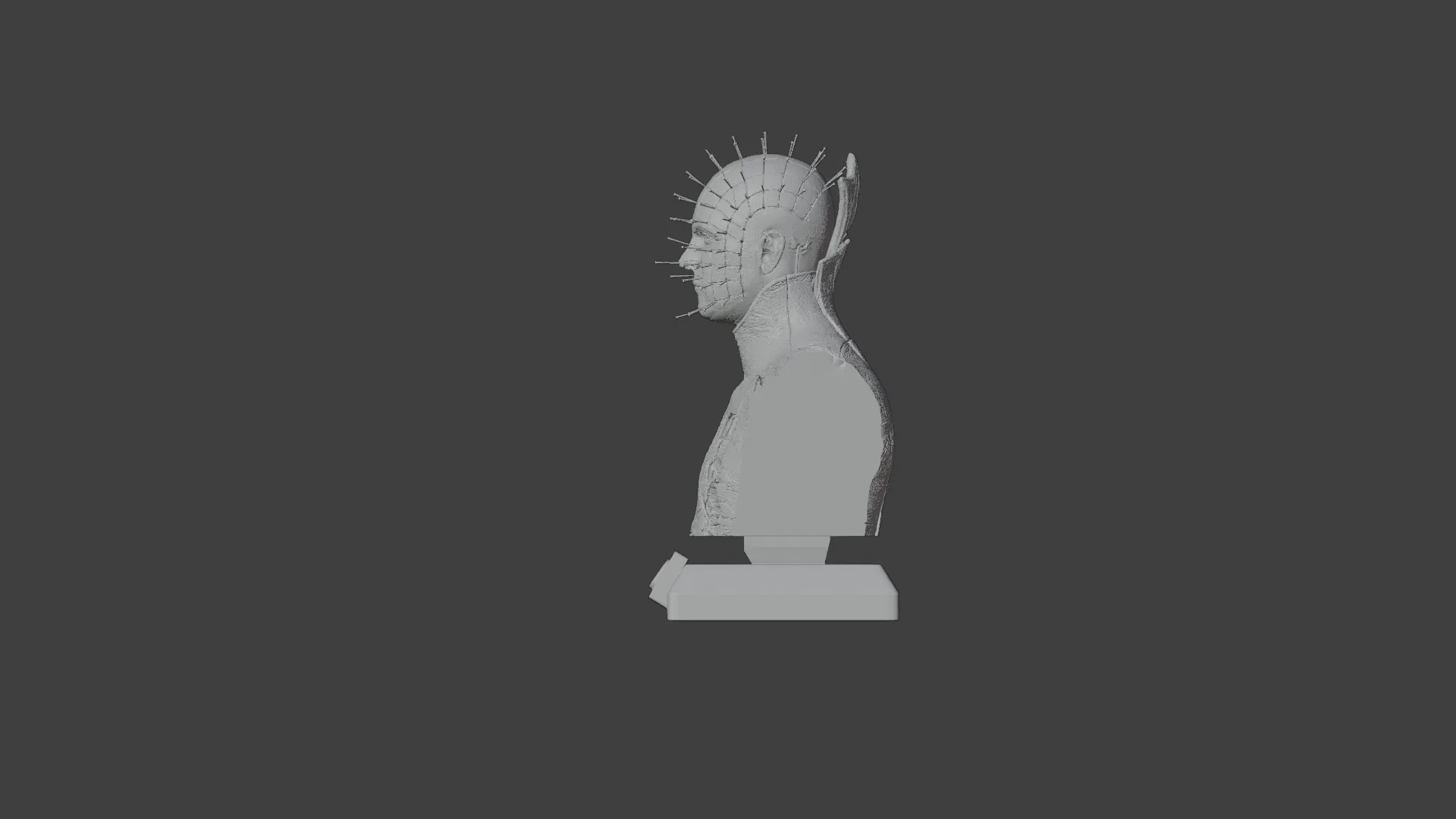 Tượng đầu nhân vật Pinhead chi tiết cao in 3D