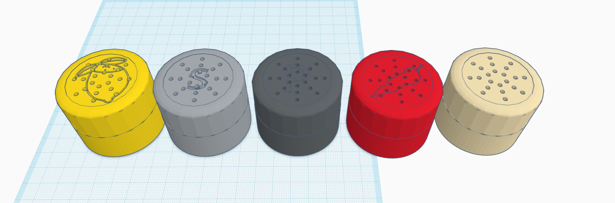 Bộ dụng cụ rắc gia vị đa dạng với thiết kế gọn nhẹ