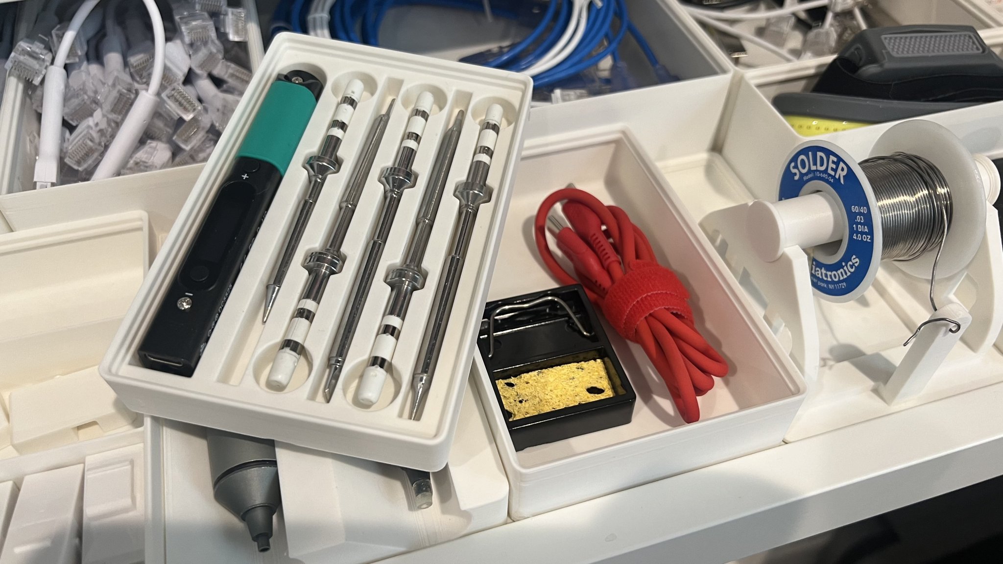 Giá đỡ lưu trữ cho máy hàn Pinecil Gridfinity