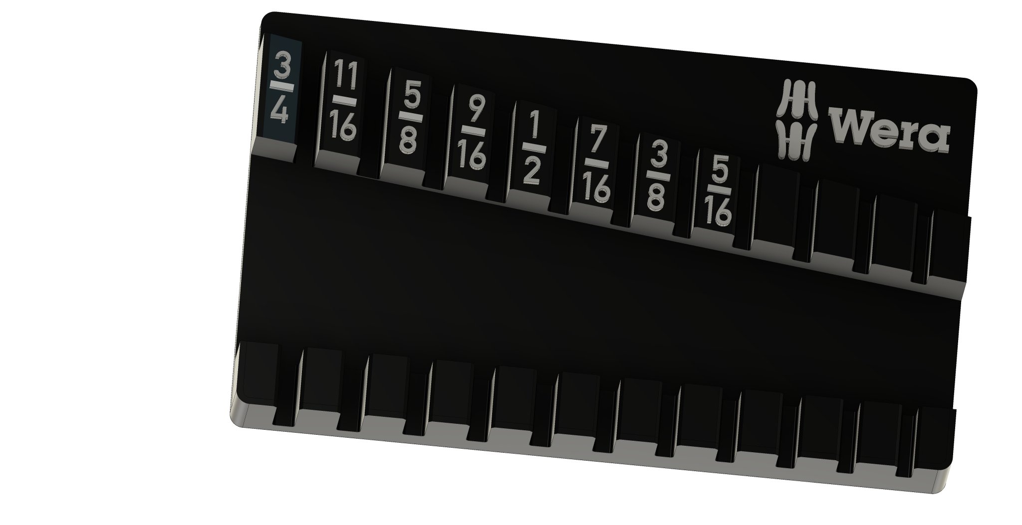 Kệ lưu trữ Gridfinity cho cờ lê kết hợp Wera SAE