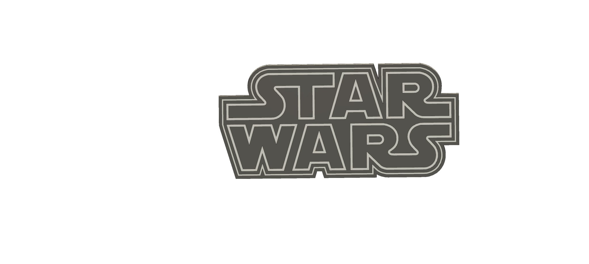 Đèn LED hình logo Star Wars với thiết kế hai màu