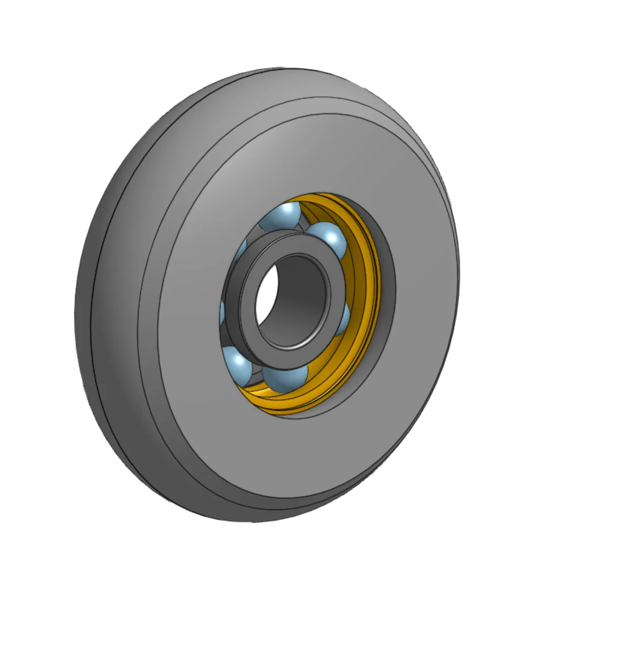 Bánh xe đường kính 40mm trên bạc đạn 608Z