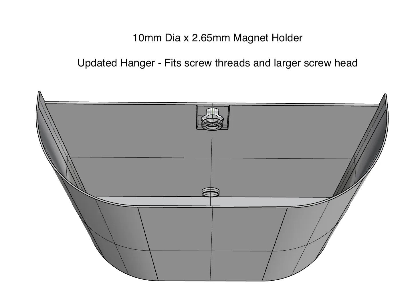 Thùng rác Bambu Lab với nam châm 10mm và móc treo 3mm