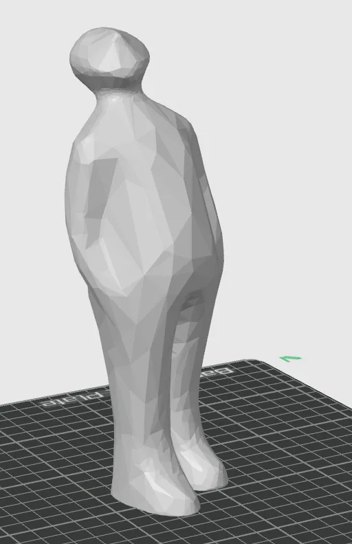 Tượng khách tham quan phong cách Low Poly