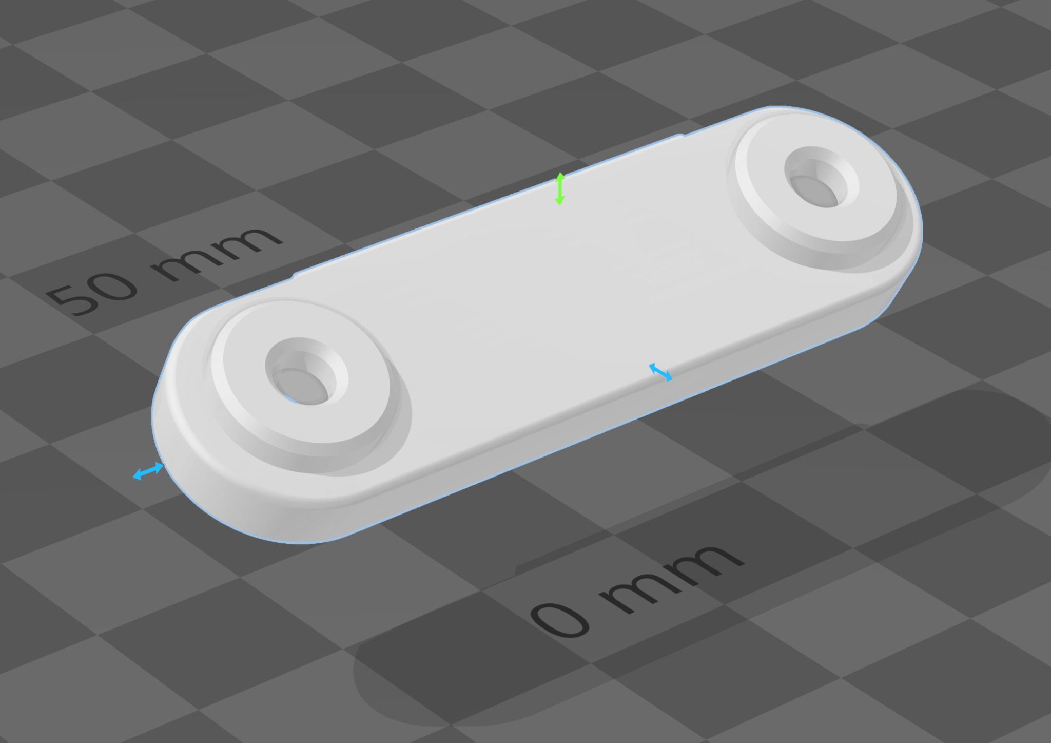 Nắp dưới trục Z Ultimaker 1156 với cạnh vát cho bảng điều kh...