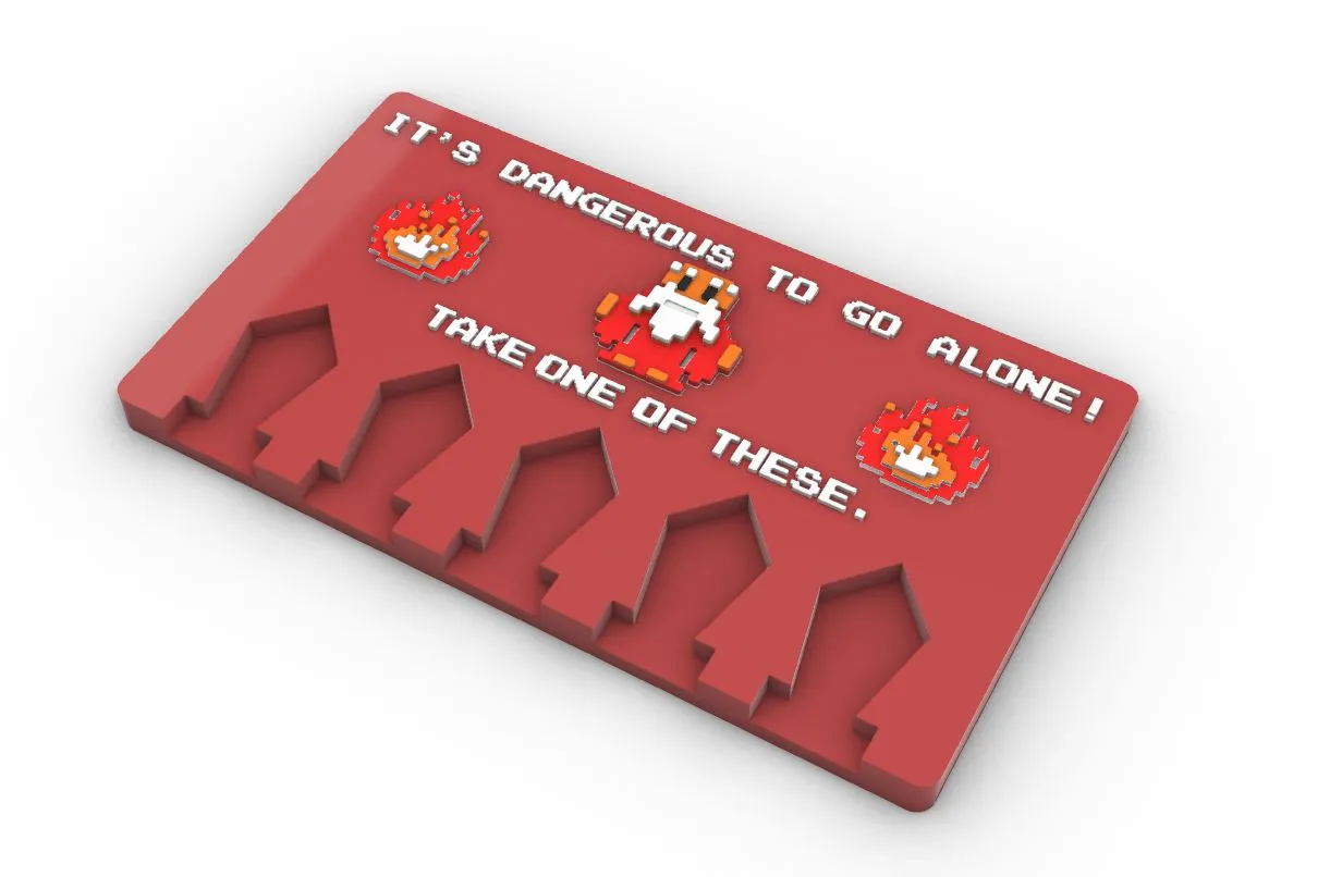 Giá đỡ chìa khóa Zelda với nhân vật phù thủy và lửa