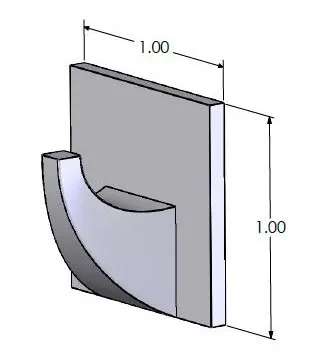 Móc treo tường phẳng 1" x 1" dùng keo hai mặt