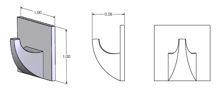Móc treo tường phẳng 1" x 1" dùng keo hai mặt