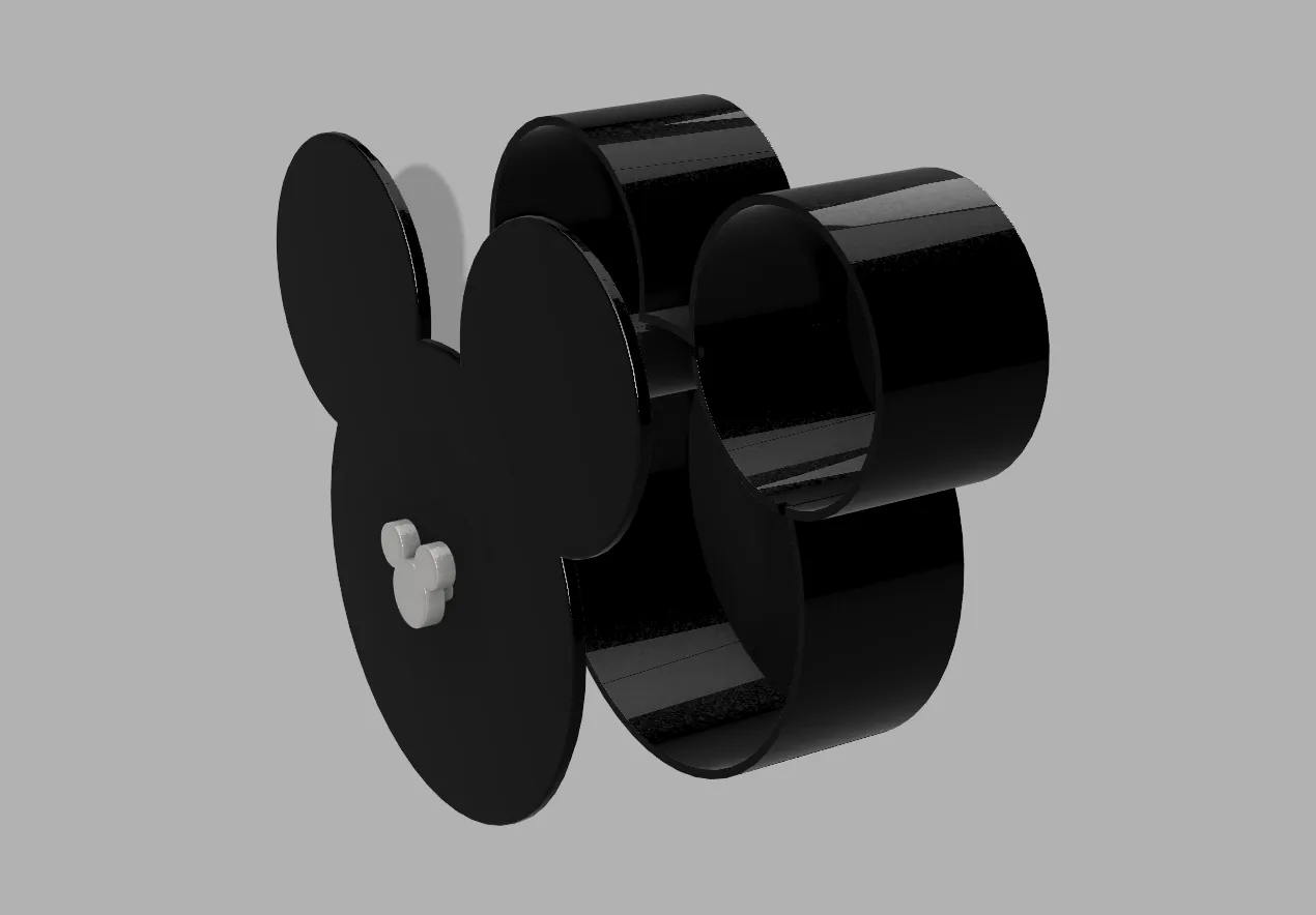 Hộp trang sức Mickey với 3 ngăn bên trong