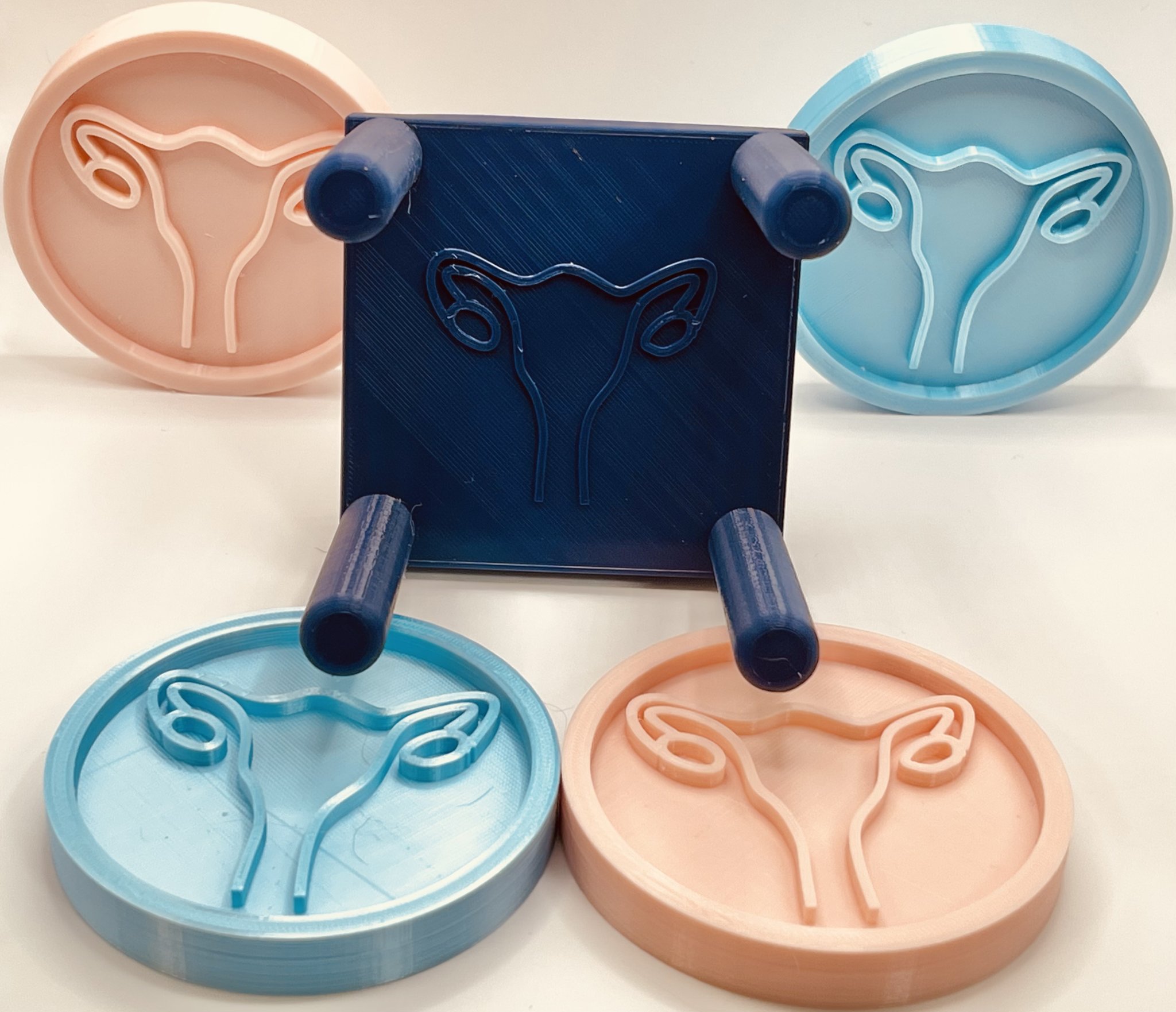 Giá đỡ và lót ly hình tử cung cho văn phòng phụ nữ