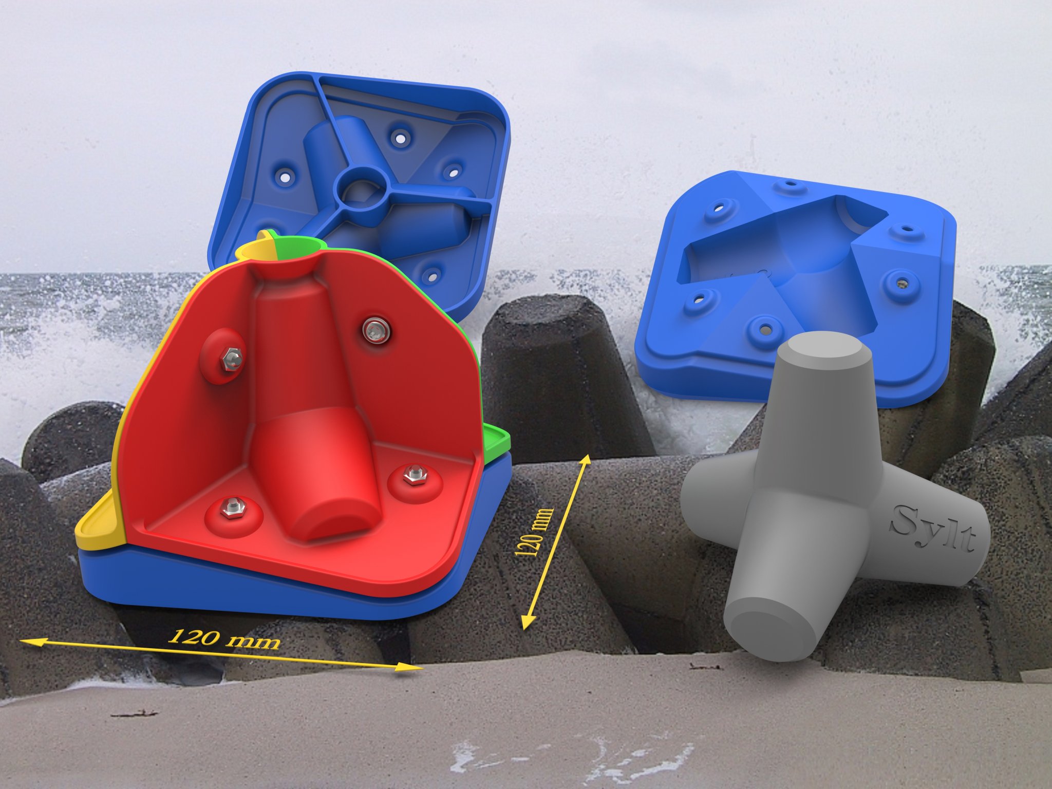 Mô hình tetrapode nghệ thuật Sylt 3D