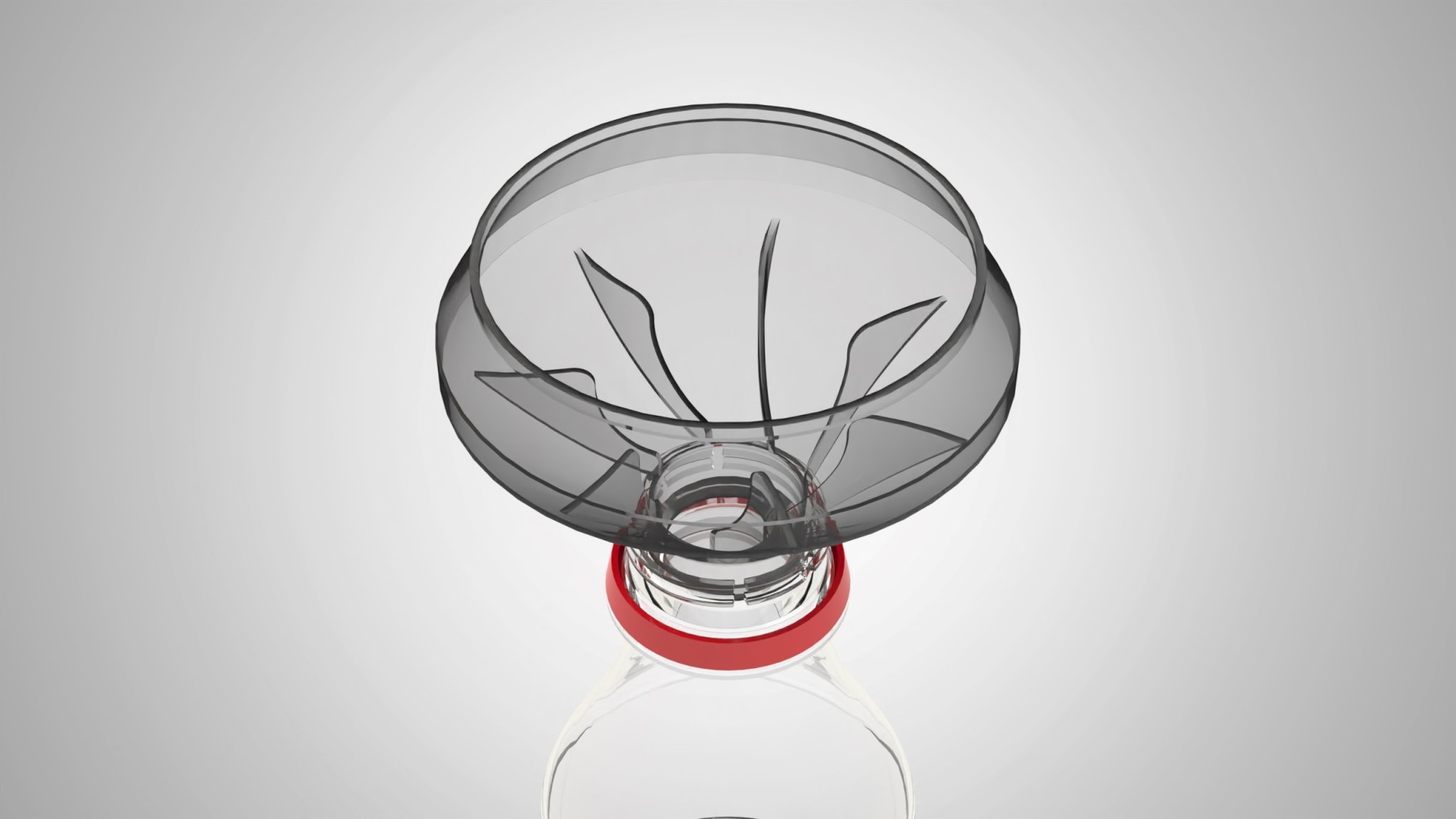 Bình đựng nước ngọt với phễu hút ẩm và giảm độ nảy