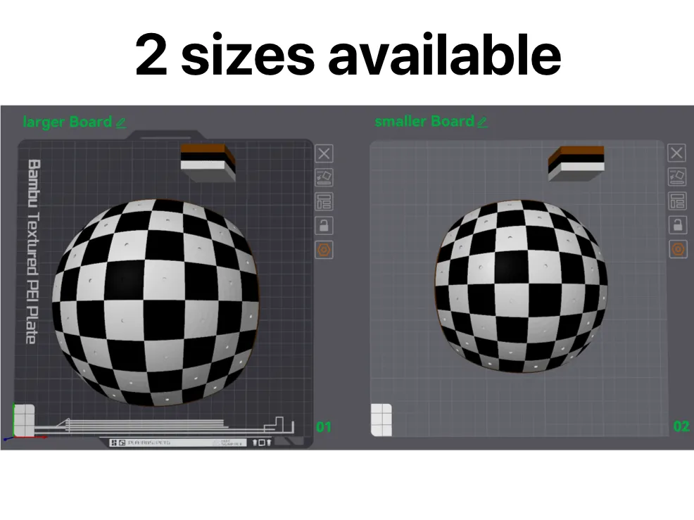 Bàn cờ vua cầu vồng hình cầu in 3D