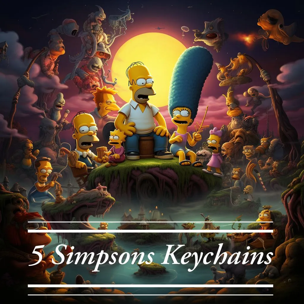 Móc khóa Simpsons với 5 nhân vật khác nhau