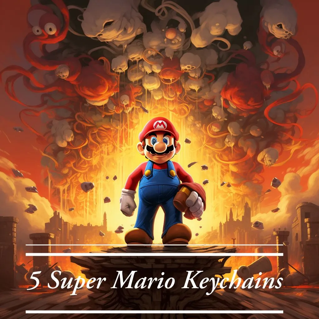 Móc khóa Super Mario với 5 nhân vật khác nhau