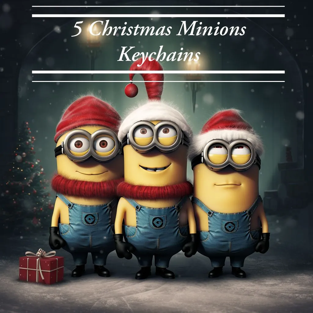 Móc khóa Giáng Sinh hình Minions với 3 nhân vật khác nhau