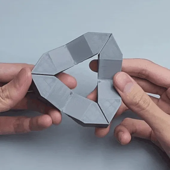 Cấu trúc kaleidocycle linh hoạt in 3D bằng vật liệu dẻo