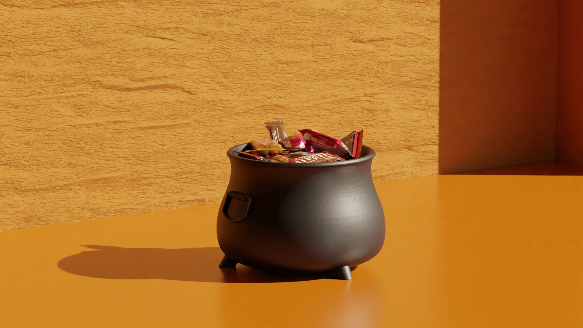 Bát cauldron trang trí Halloween