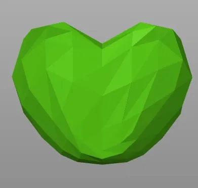 Trái tim low poly thiết kế trong Blender