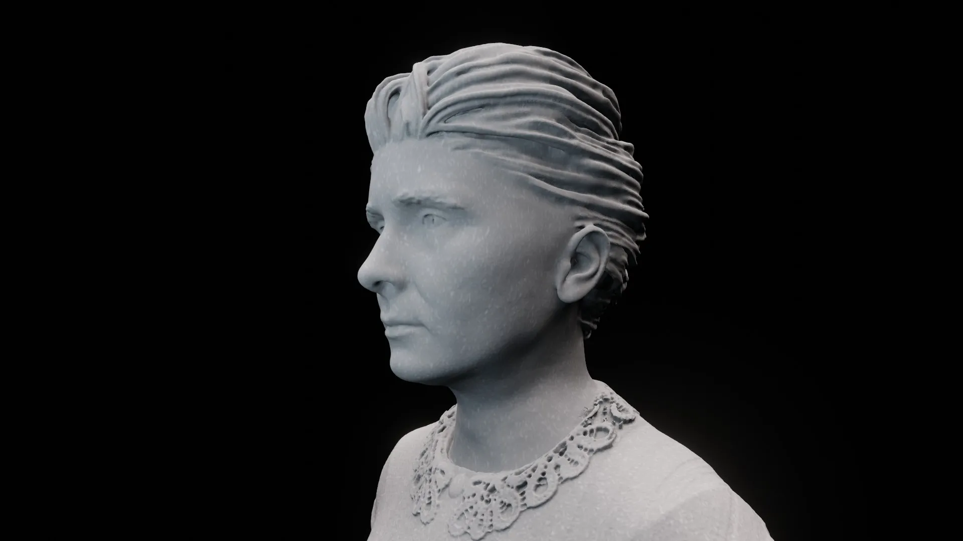 Tượng bán thân Marie Curie chi tiết