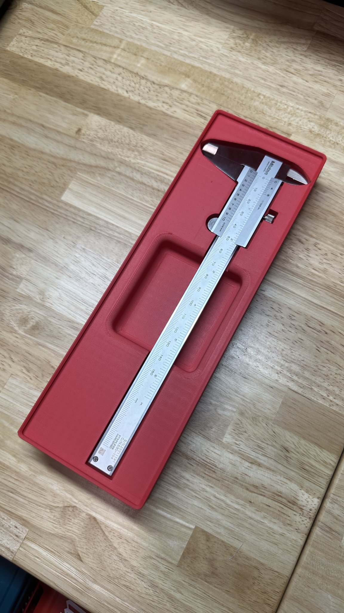 Giá đỡ thước kẹp Mitutoyo 150mm Gridfinity xếp chồng 2x6x6U