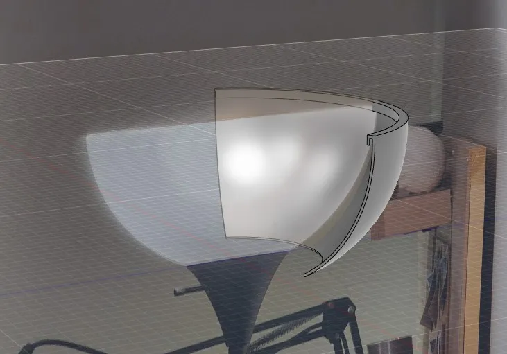 Chắn sáng một phần cho chao đèn bàn