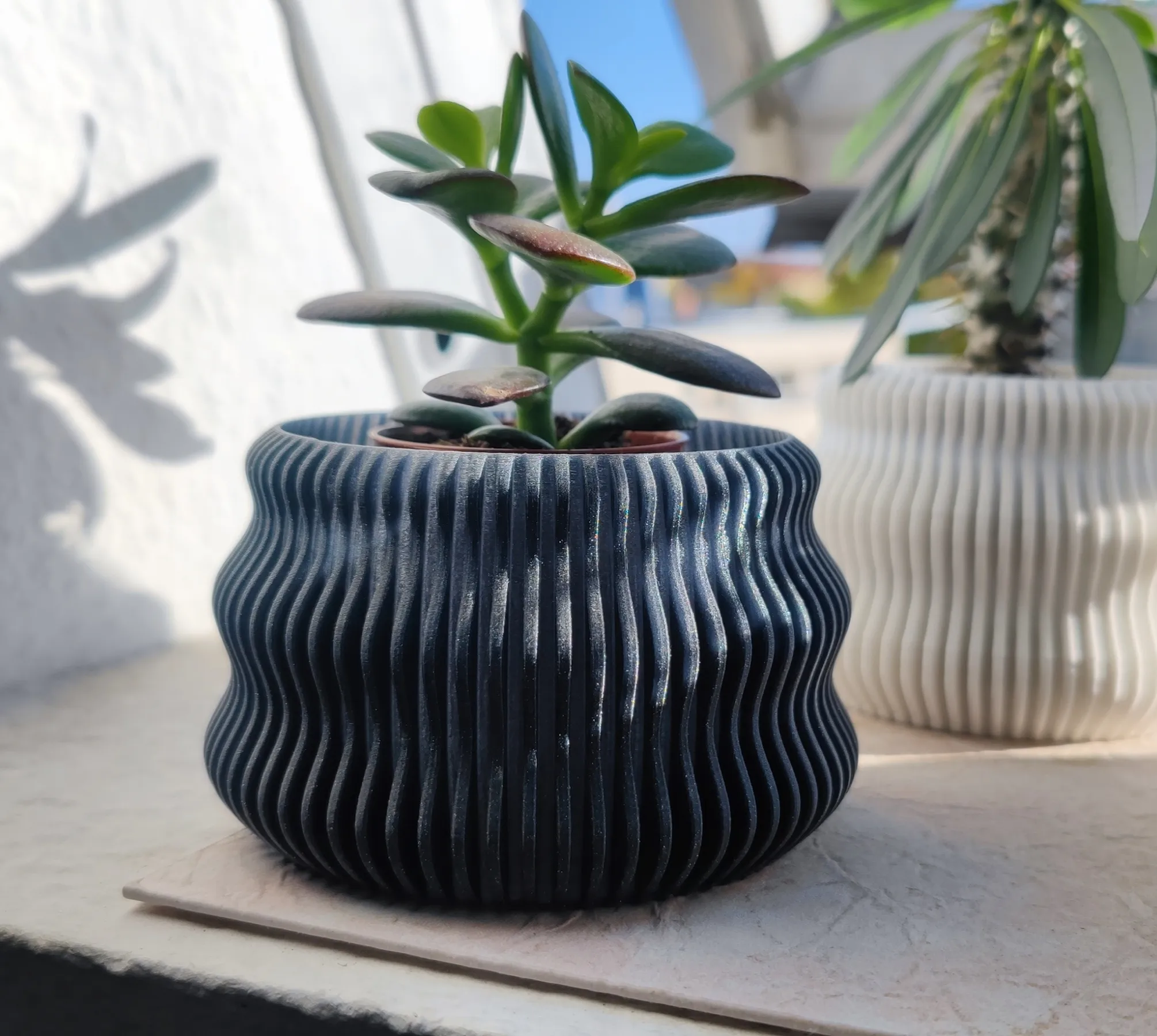 Bình hoa finvase có thể mở rộng với triplevase bên trong