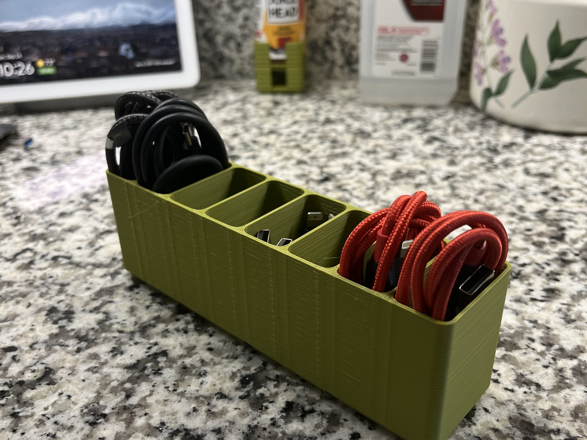 Giá đỡ cáp USB Gridfinity 1x4 cho tổ chức cáp