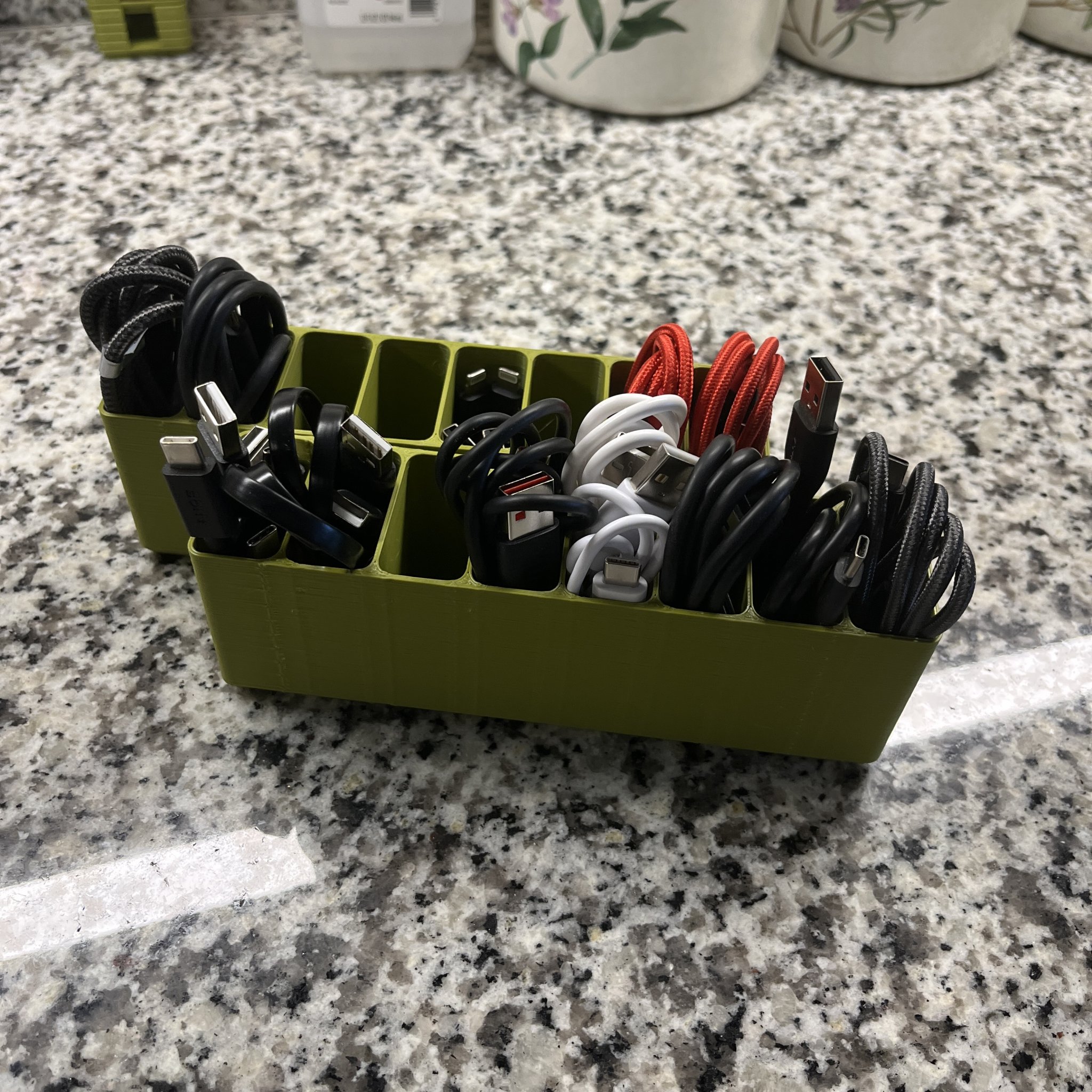 Giá đỡ cáp USB Gridfinity 1x4 cho tổ chức cáp