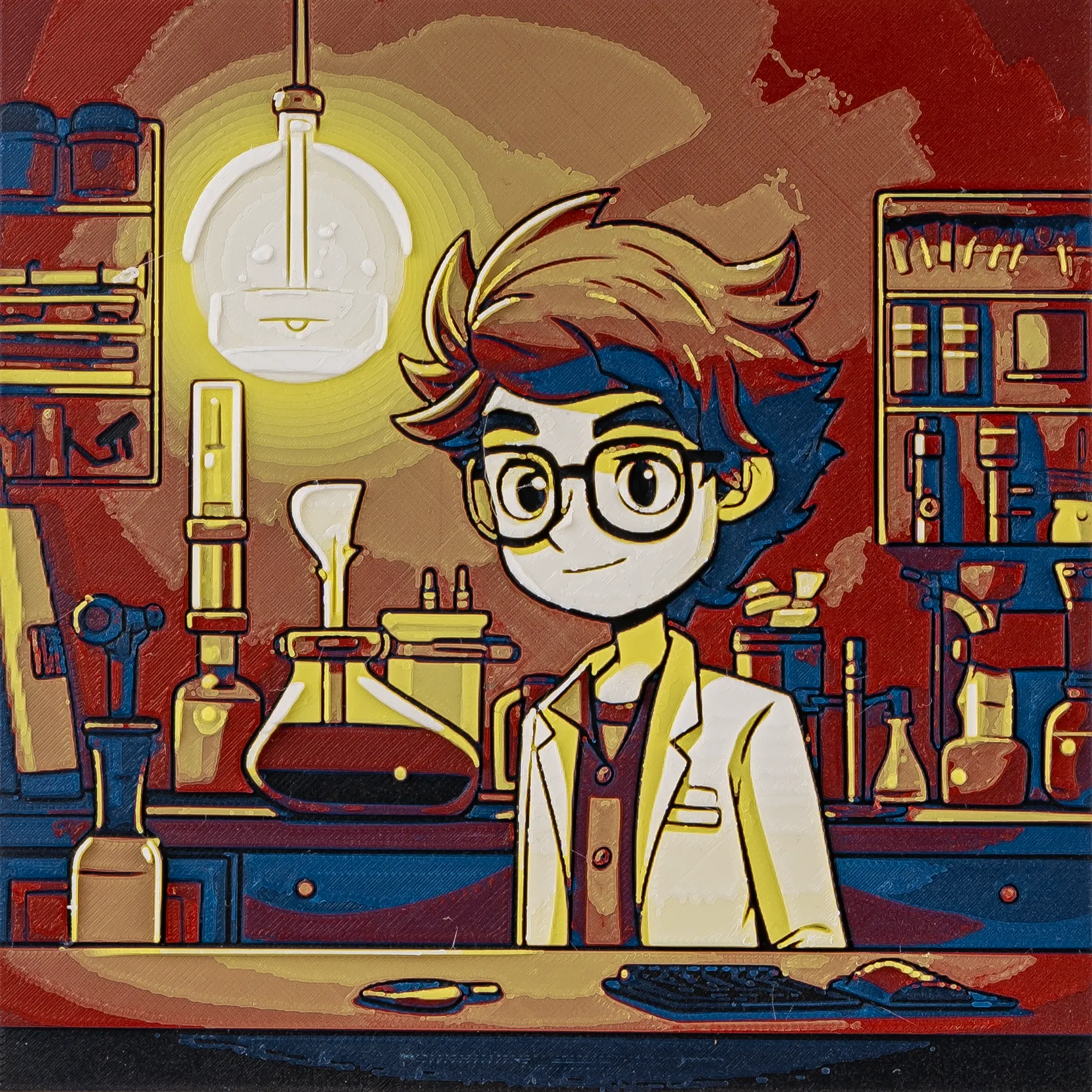 Nhân vật nhà khoa học Chibbi trong bộ Filament Polymaker