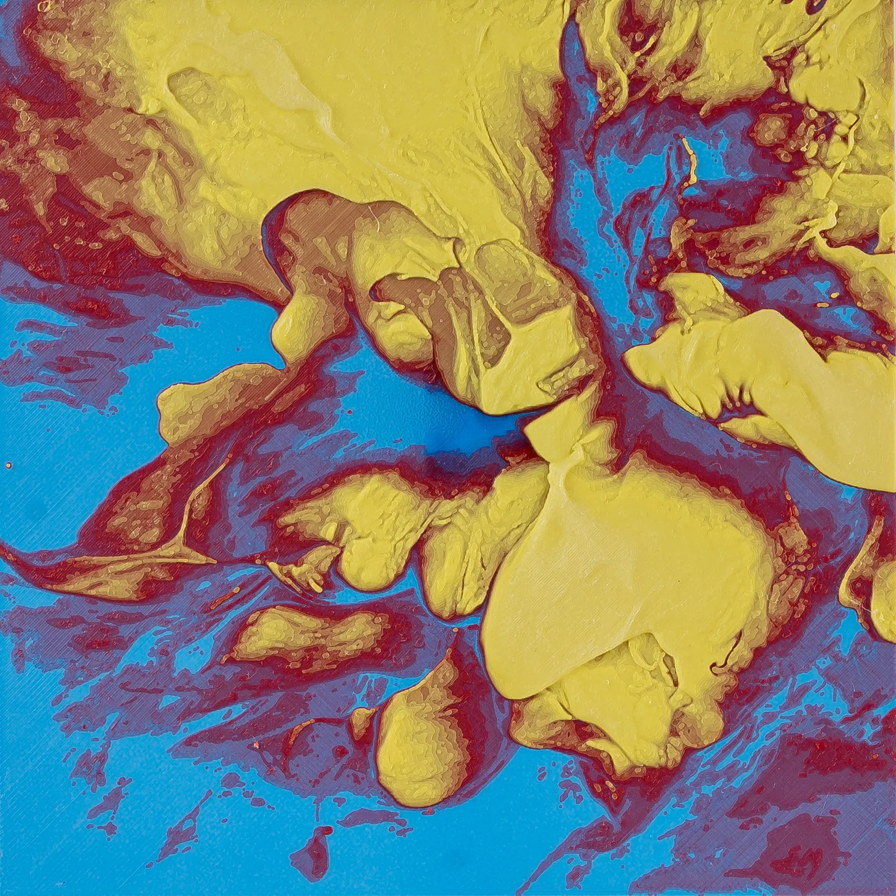 Mô hình nghệ thuật trừu tượng HueForge với màu sắc đa dạng