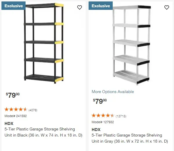 Móc treo cho kệ nhựa HDX trong garage