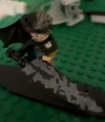 Tóc Asta và kiếm diệt quỷ từ Black Clover cho minifig Lego