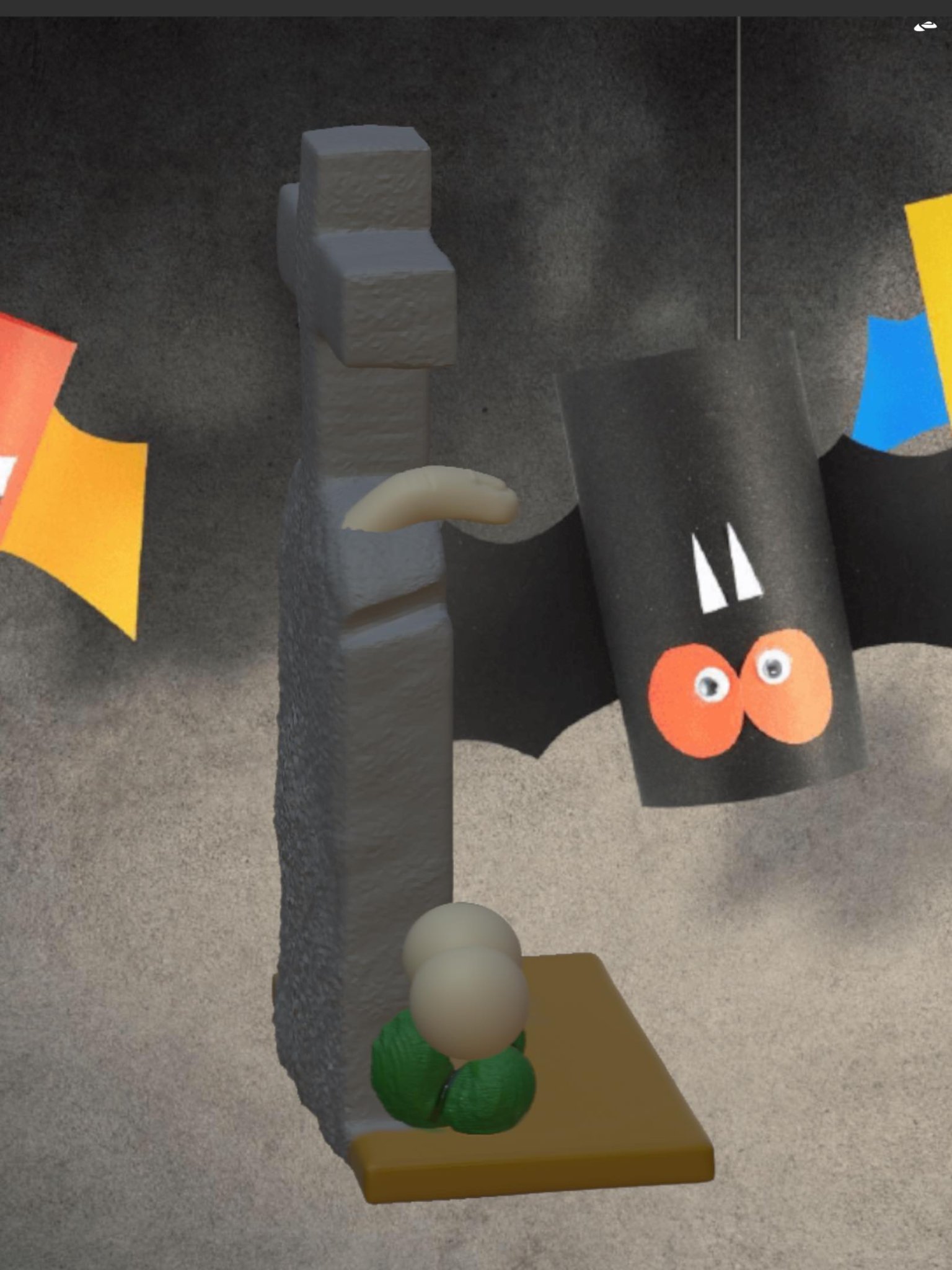 Bia mộ Halloween với xương và ngón tay