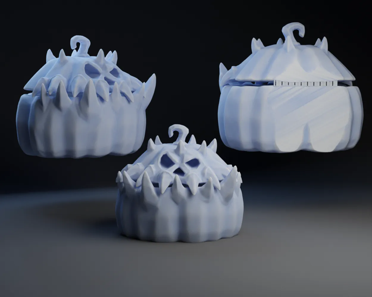 Bình chứa bí ngô bị ám với bản lề sống