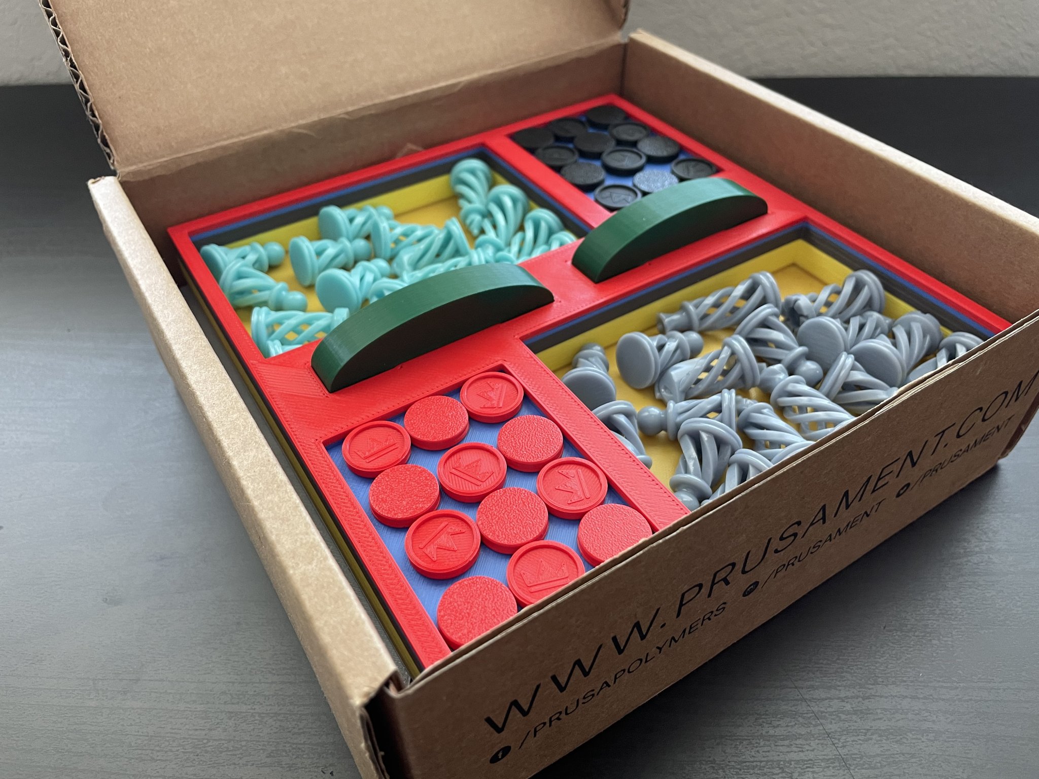 Hộp đựng bàn cờ 3D cho hộp Prusament