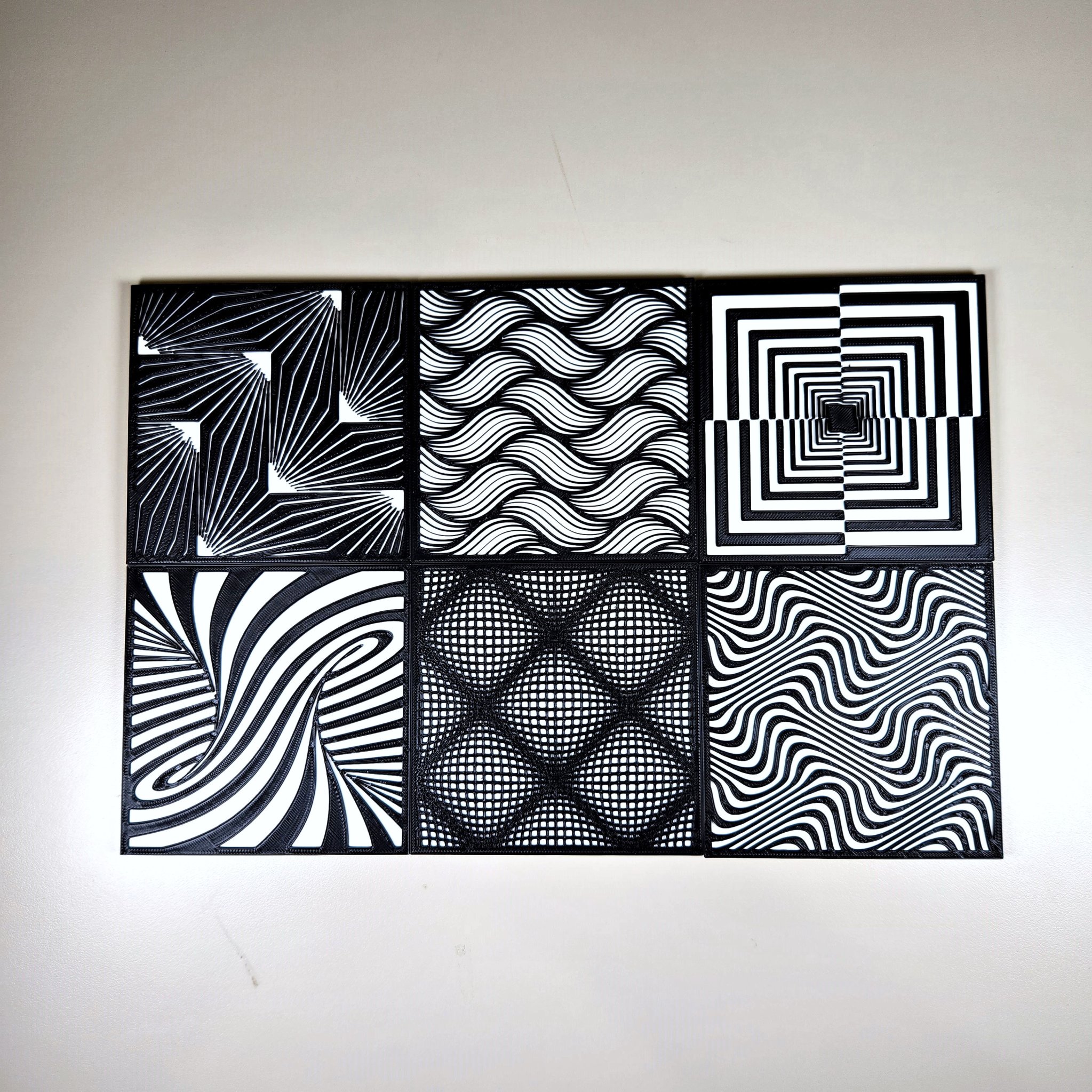 Bộ 6 đế lót ly 3D ảo ảnh quang học với hộp đựng