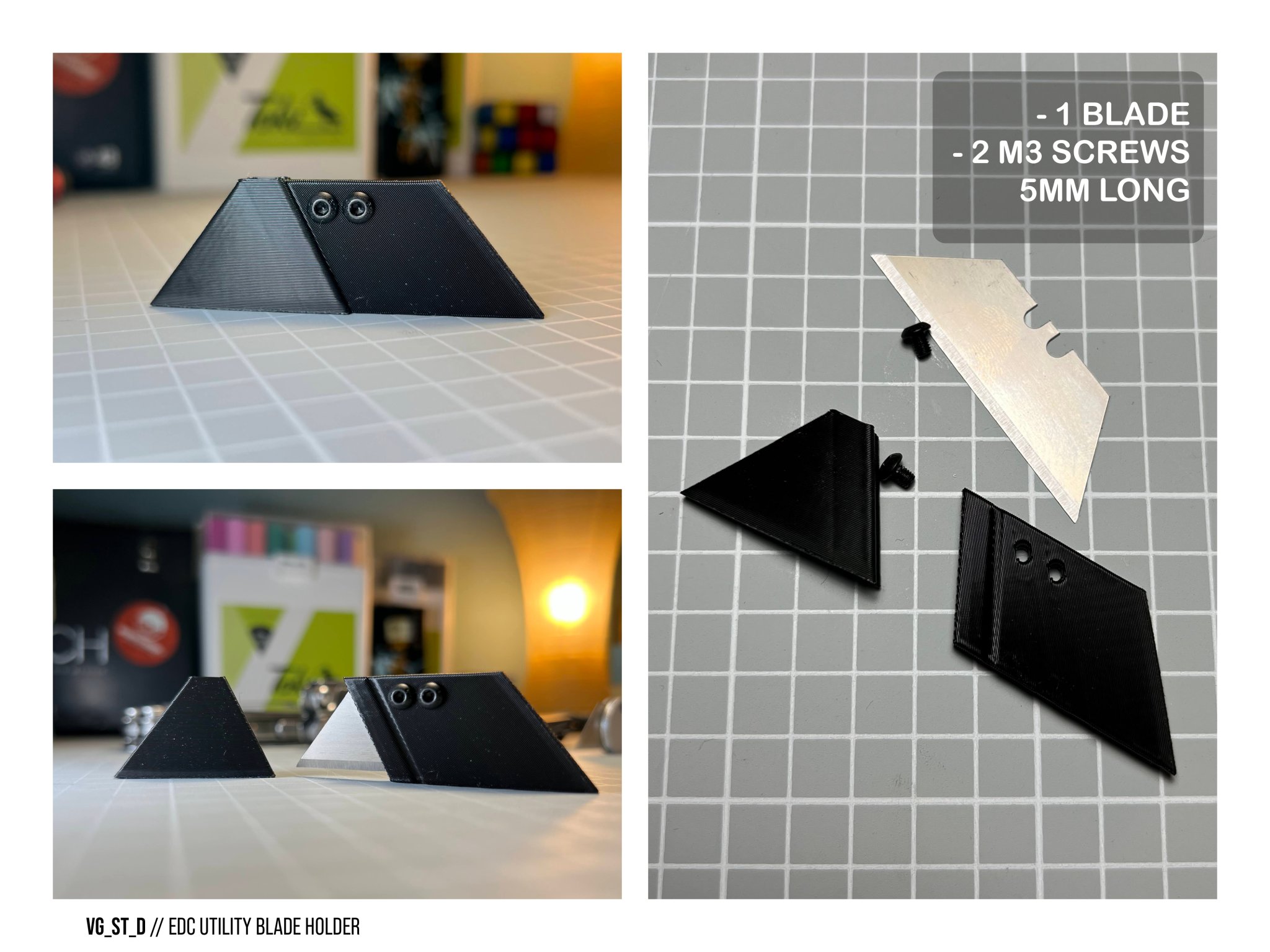 Giá đỡ lưỡi dao tiện ích EDC V.2 di động và đa năng