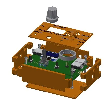 Vỏ máy thu phát (tr)uSDX QRP cho đam mê điện tử
