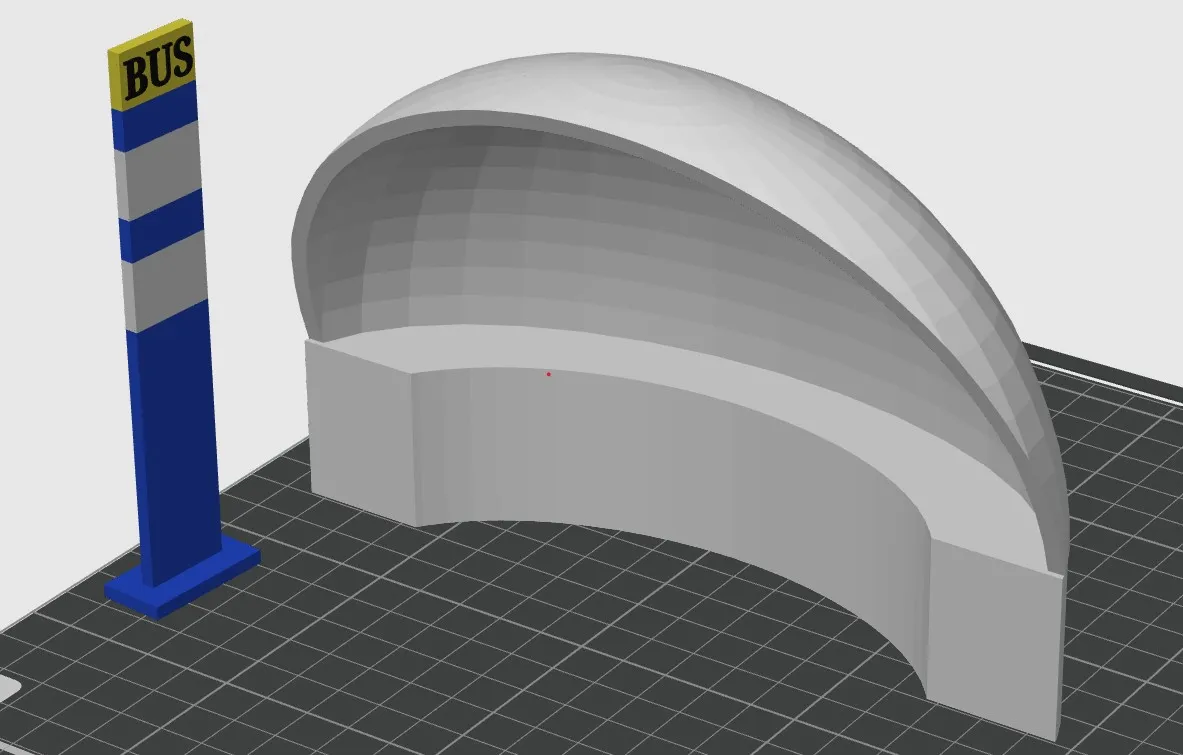 Trạm xe buýt nông thôn cho mô hình diorama tỉ lệ