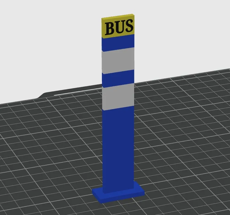 Biển báo trạm xe buýt mô hình tỉ lệ thực tế