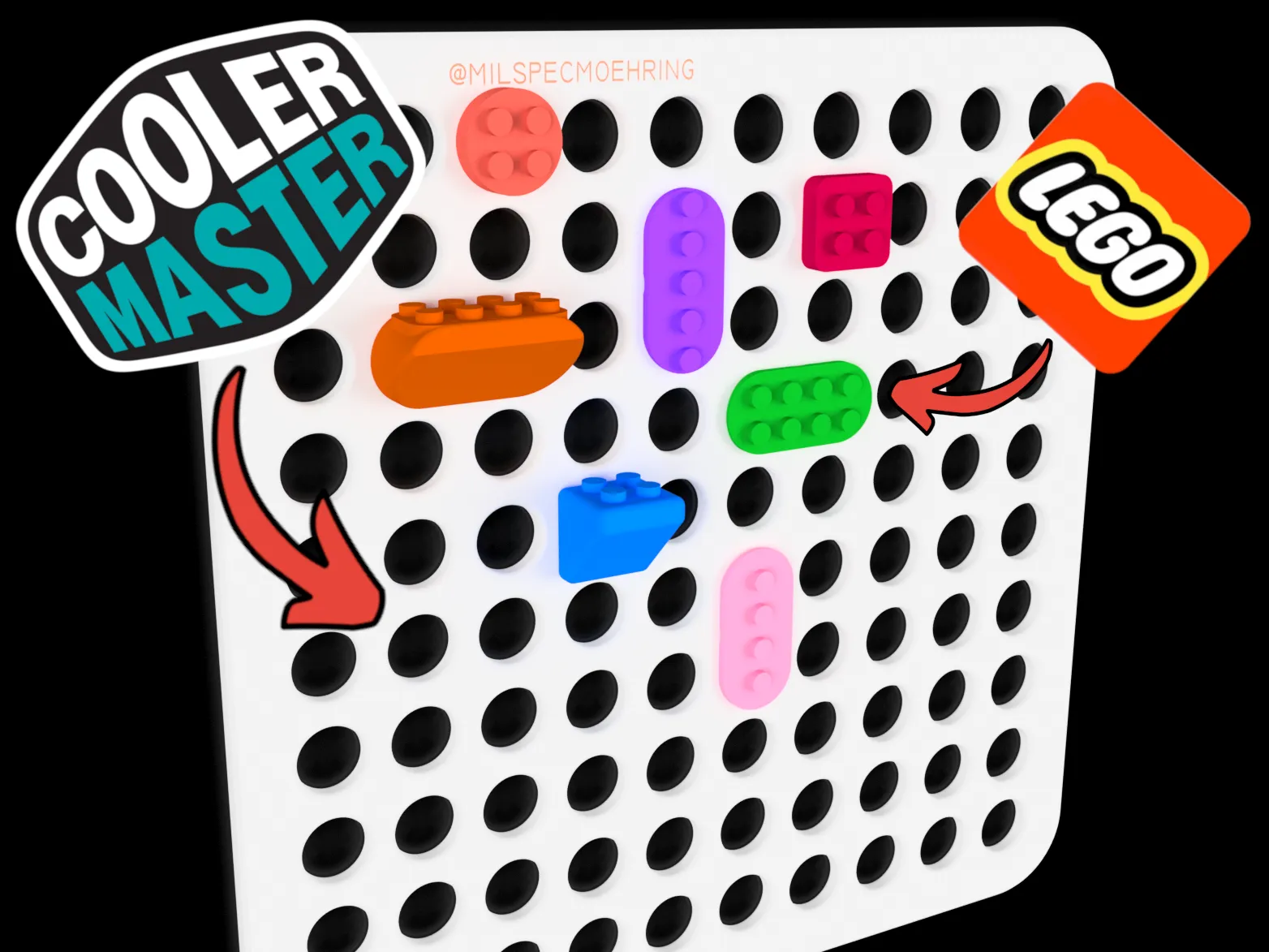 Phụ kiện tương thích LEGO cho Coolermaster Qube