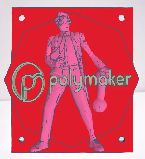 Biểu tượng Polymaker kết hợp với nhà khoa học