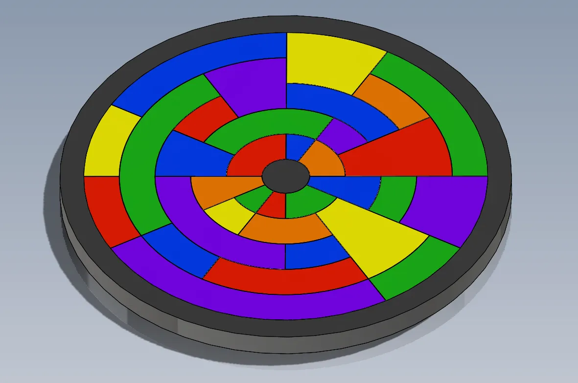 Câu đố não hình tròn với nhiều cách lắp ráp khác nhau