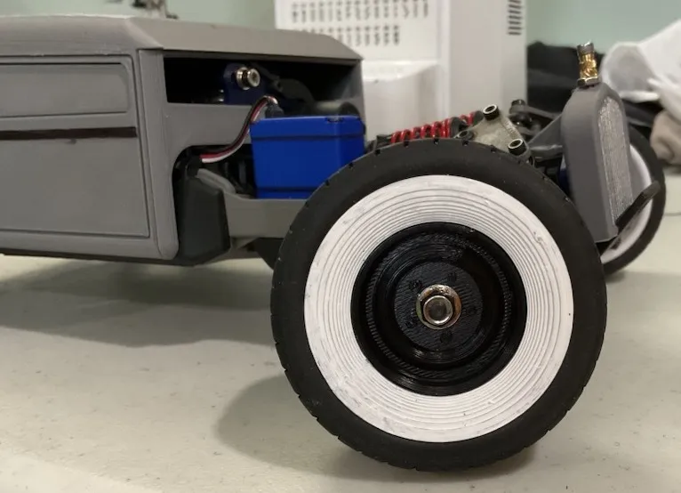 Bánh xe tường trắng R/C - Hex 12mm - Đường kính 52mm