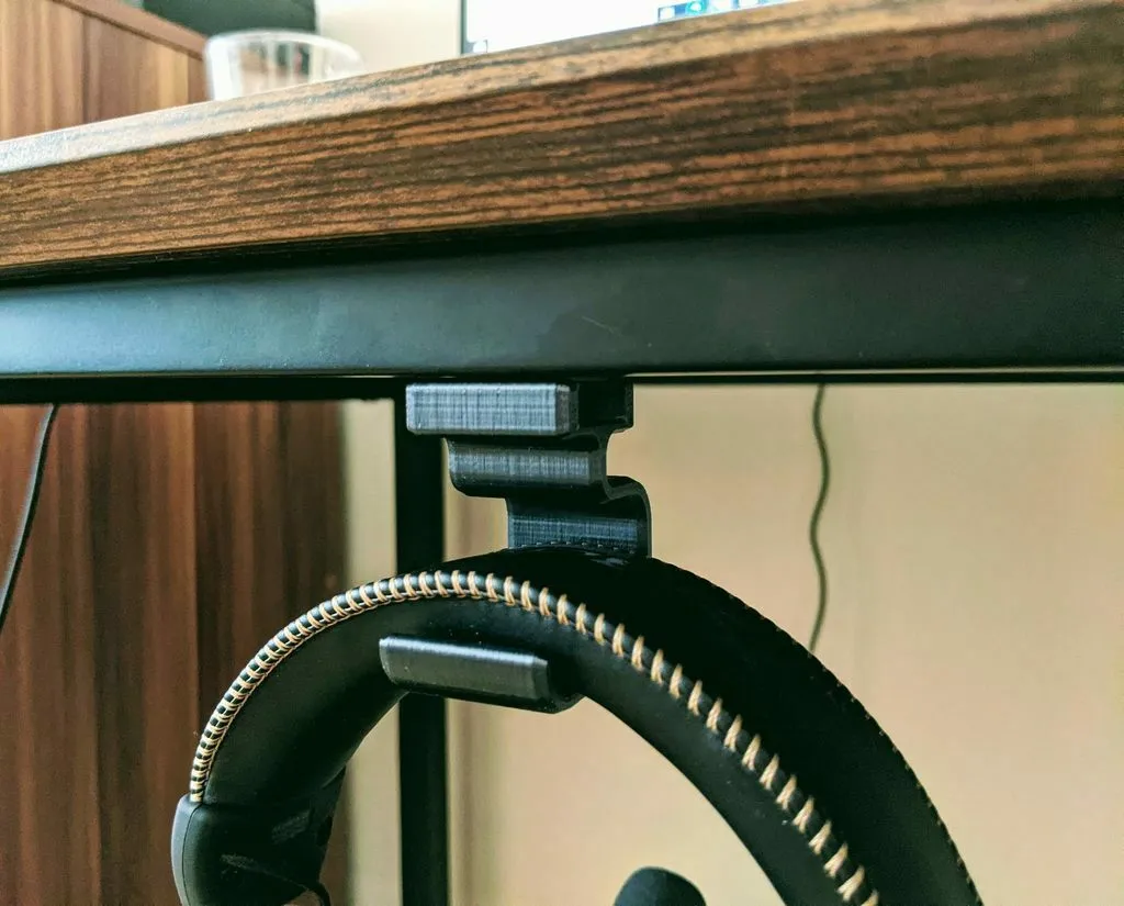 Giá treo tai nghe từ tính dưới bàn đơn giản, dễ in